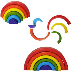 Arcoiris Waldorf de madera